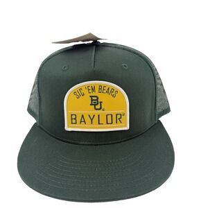 Baylor Bears University Hat Green Snapback Cap Mesh Trucker NCAA Football NEW